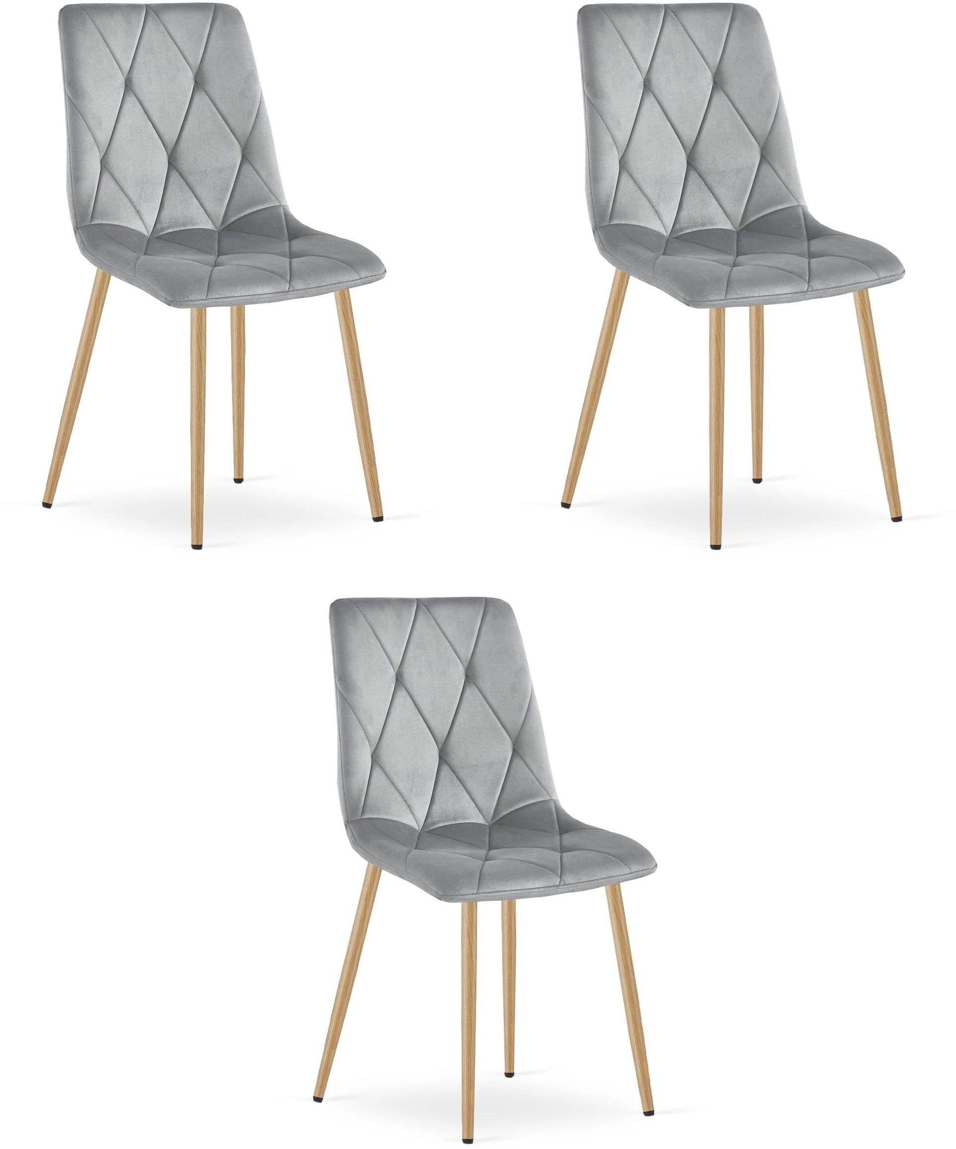 LIBRA light gray upholstered velvet chair