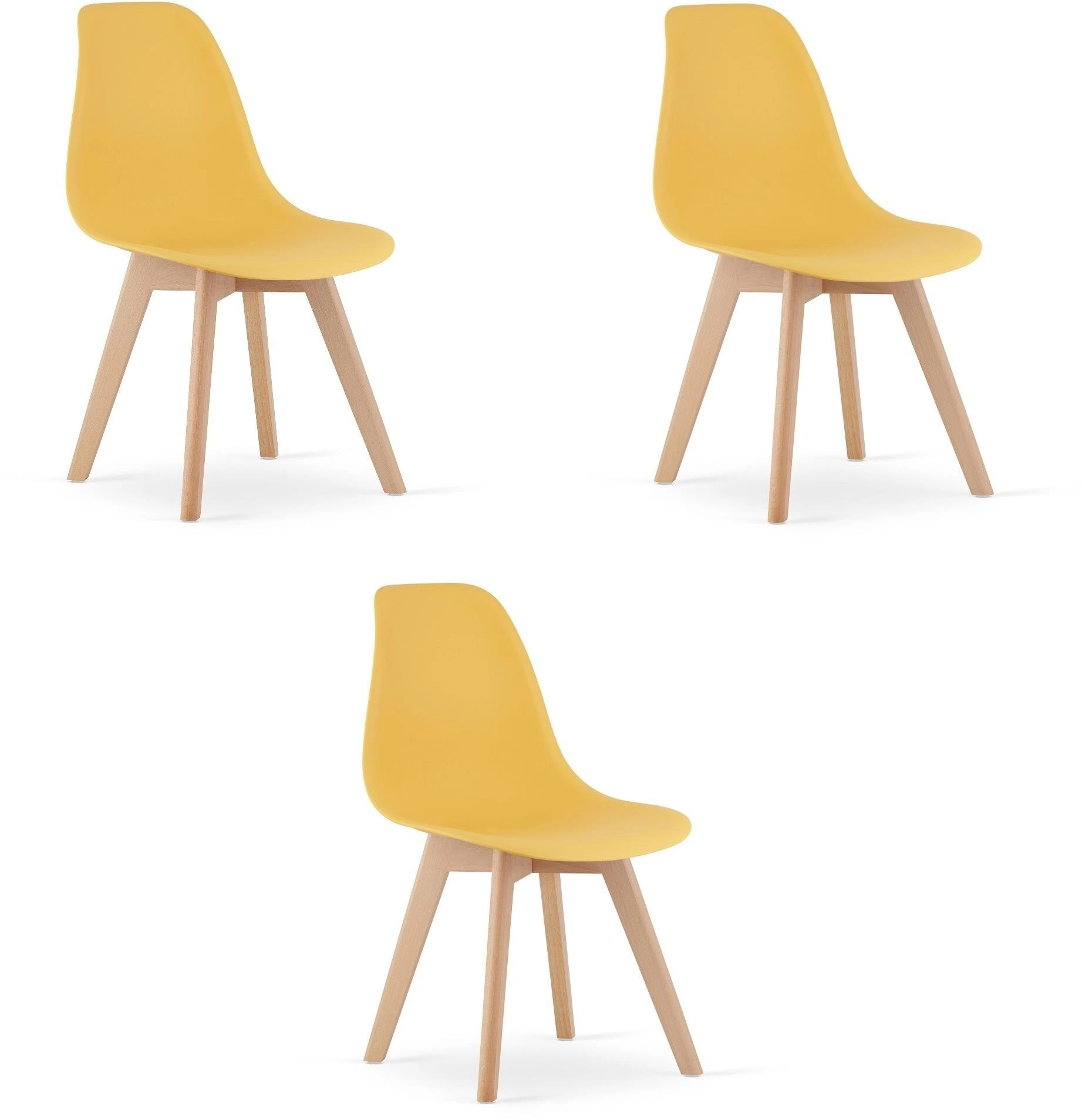 OSKAR Mustard KITO chair polypropylene beech
