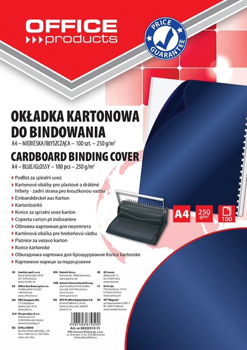 Office Products Okładki do bindowania karton