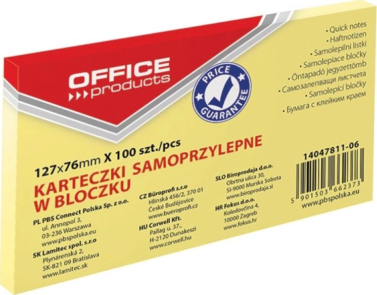 Office Products Bloczek samoprzylepny OFFICE PRODUCTS