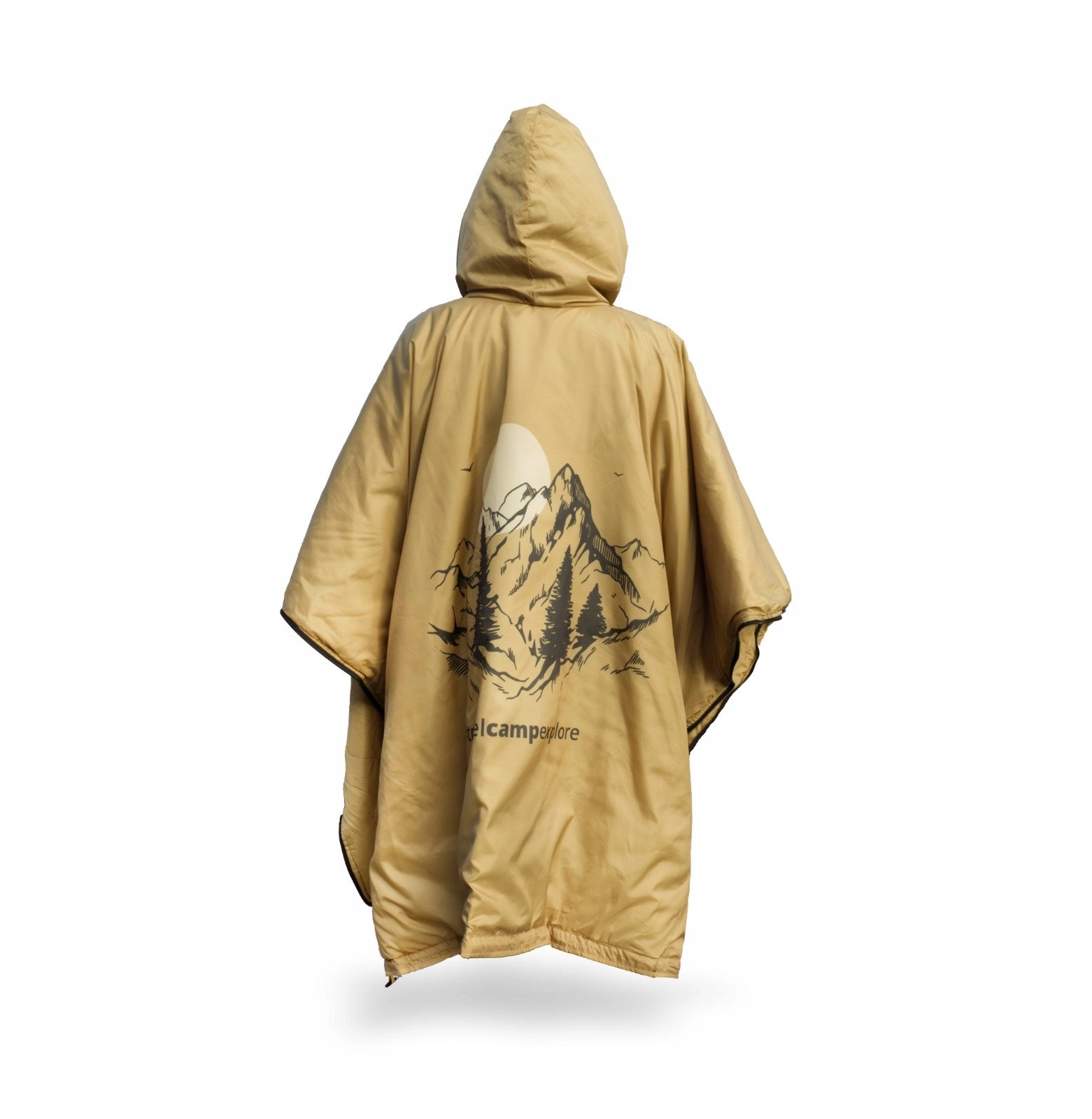 OFFLANDER THIN CAMPING PONCHO WITH CHAMPAGNE