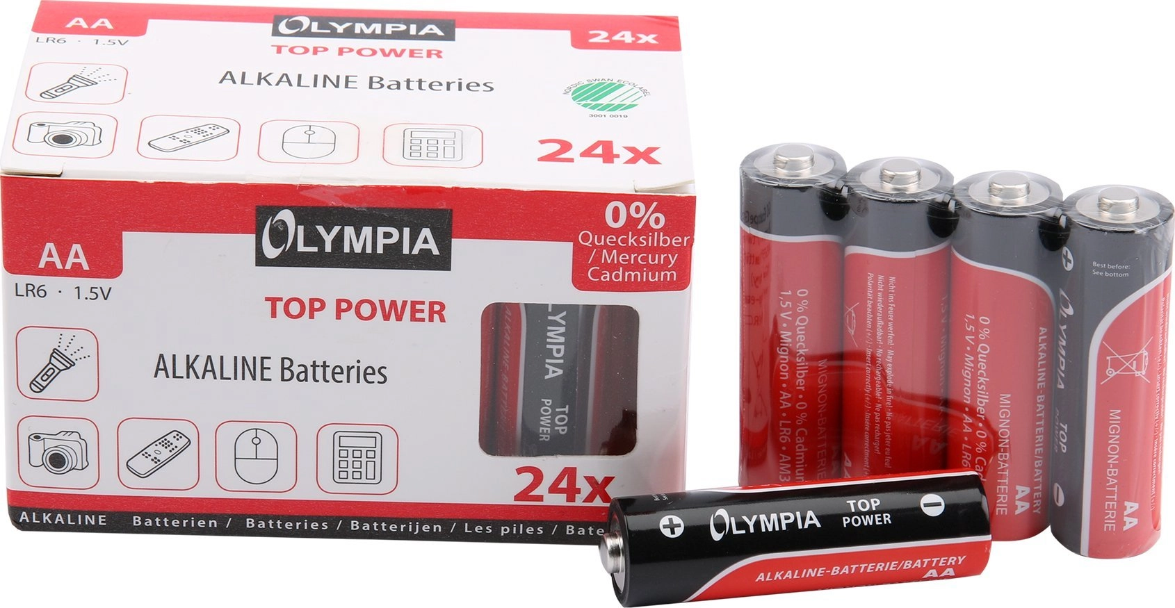 Olympia Alkaline AA batteries 24 pieces
