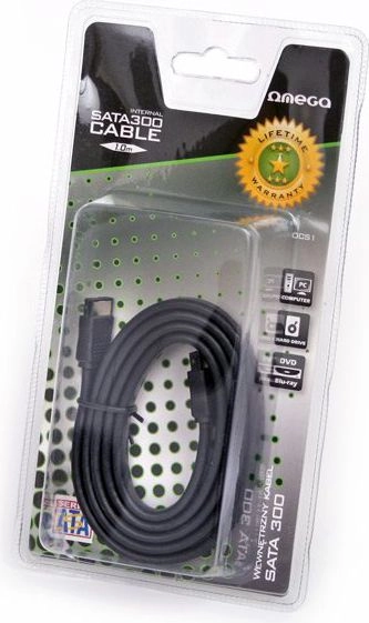 Omega SATA - SATA  1m  Czarny