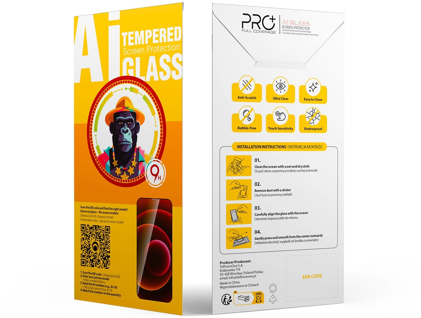 Universal tempered glass 9D OneFit AI-11