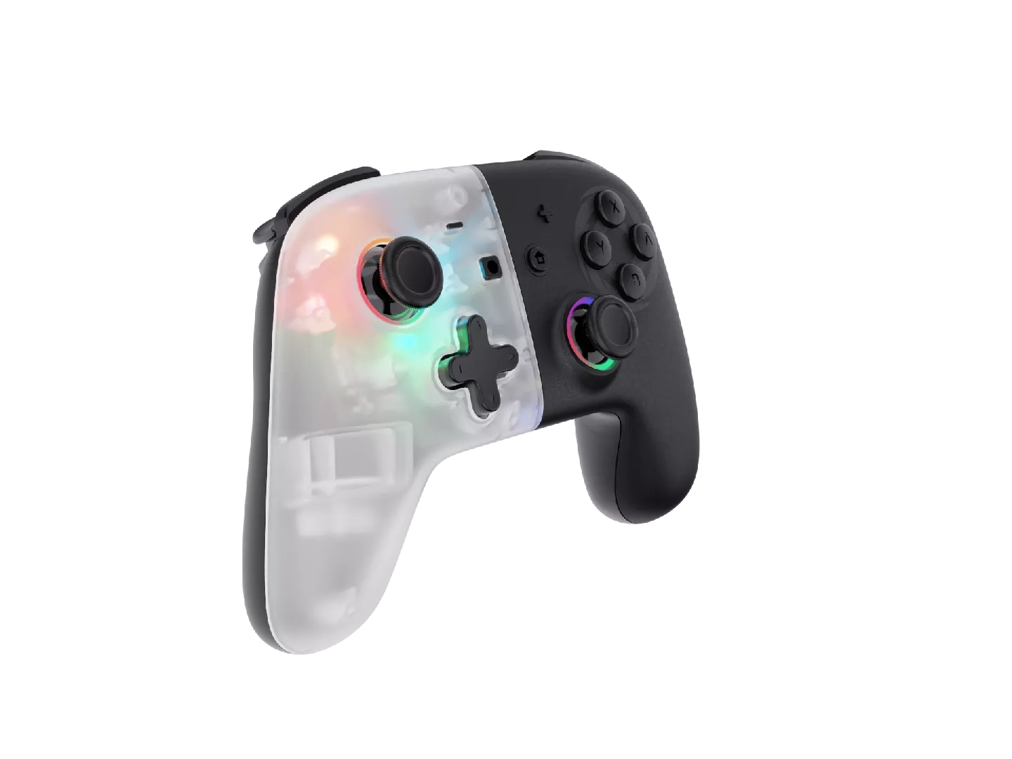 Oniverse Onipad melns, balts Bluetooth/USB spēļu paneļa analogais / digitālais Android, Nintendo Switch, dators, iOS
