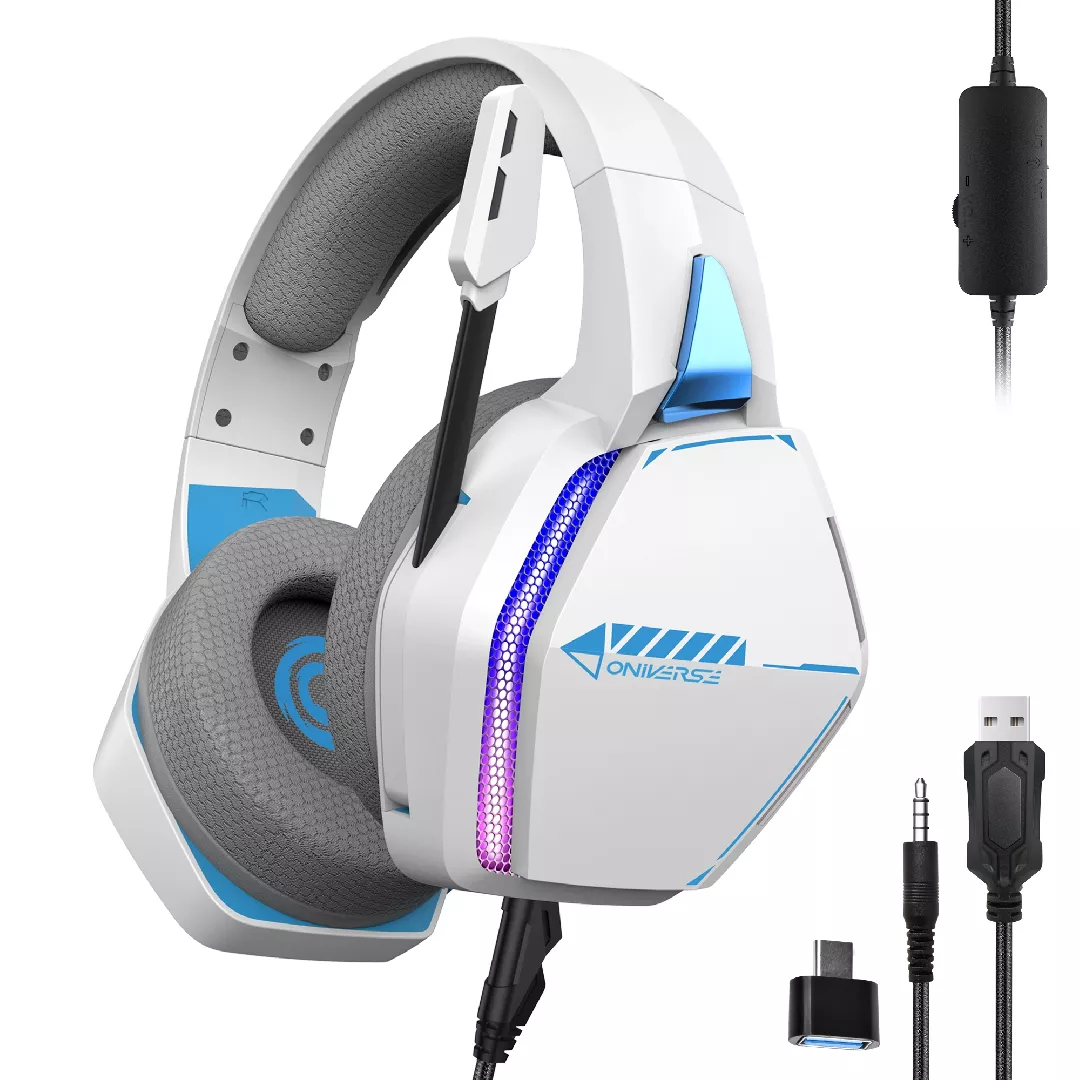 Oniverse Nebula Austiņas Vadu Speļu USB Type-A Balts