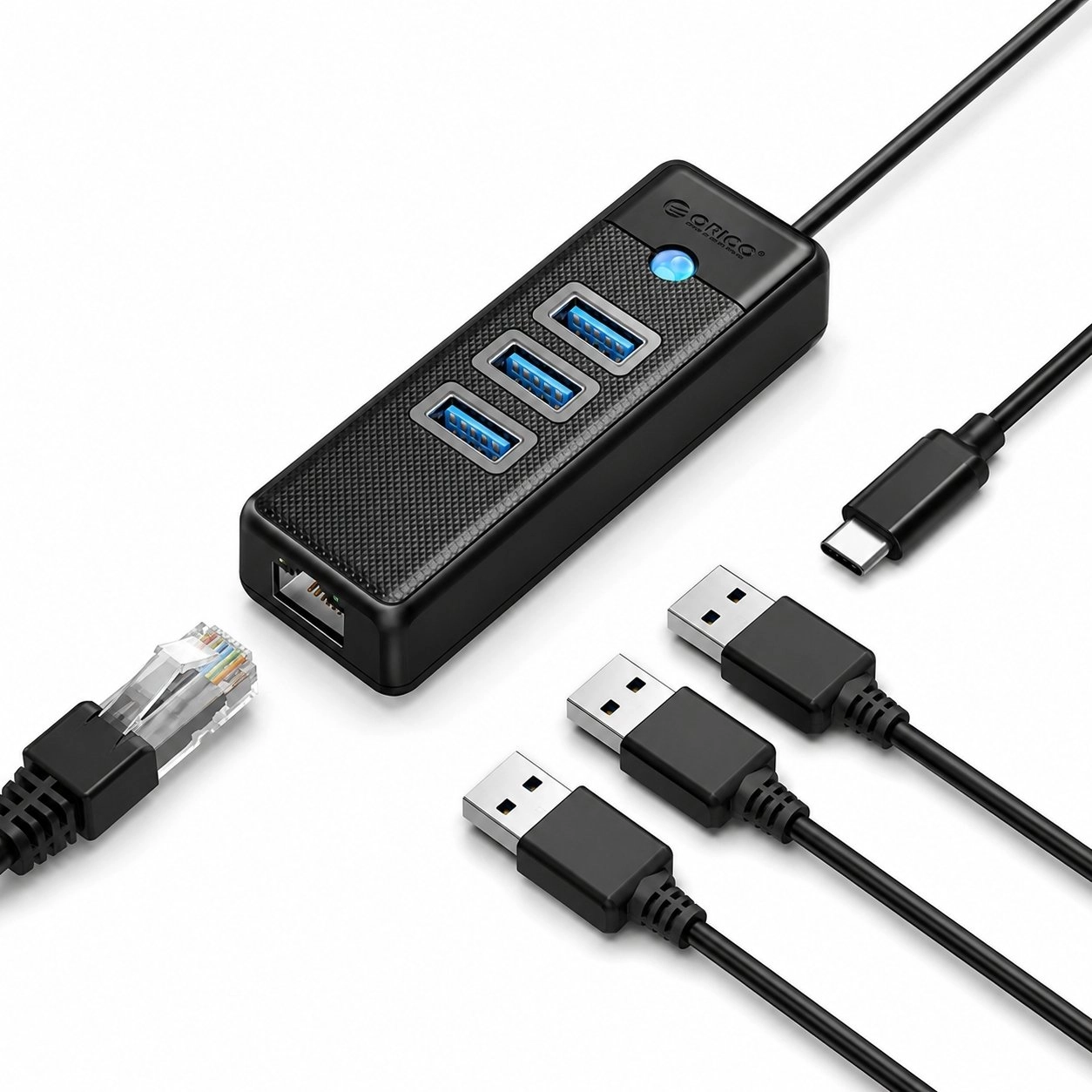 Orico PW3UR25-C3 USB HUB 4-port 3x
