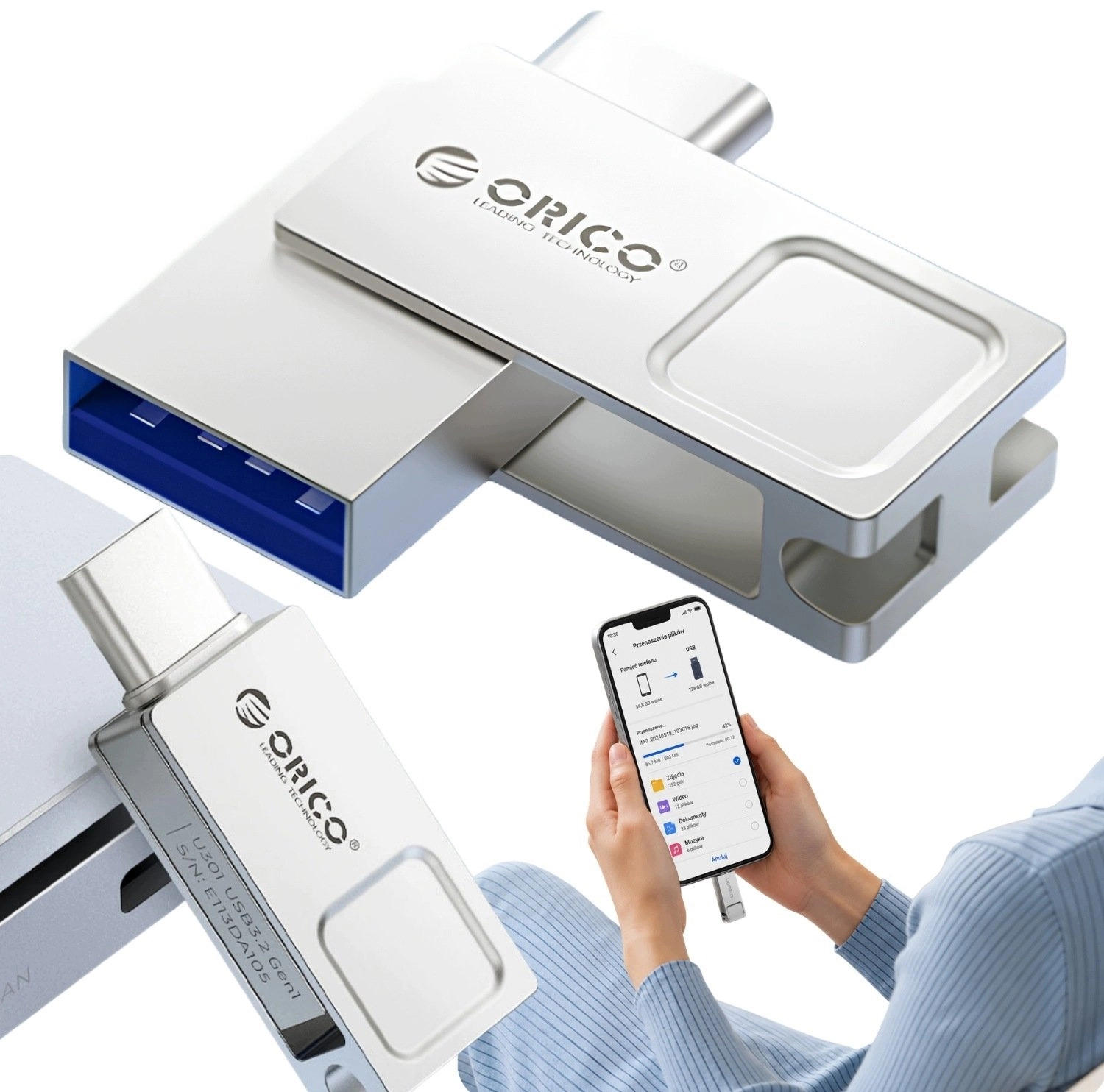 Pendrive Orico Pendrive Orico U301 128