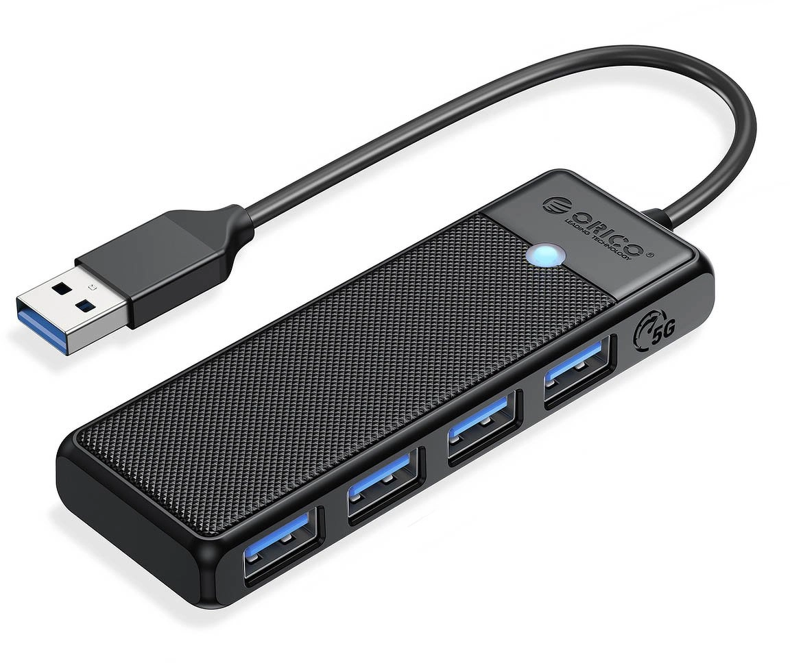 HUB USB Orico PAPW4A-U3-015-BK-BP 4x USB-A