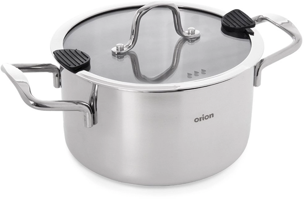 Orion Steel pot with lid VENICE