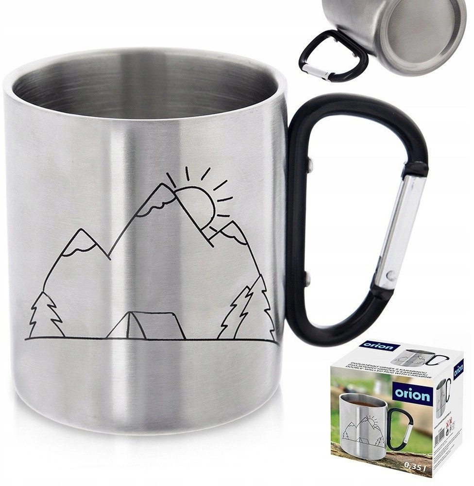 Thermal Steel Tourist Mug with Carabiner