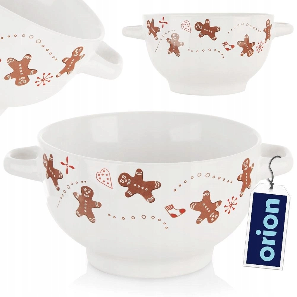 Ceramic bouillon bowl GINGERBREAD 750 ml