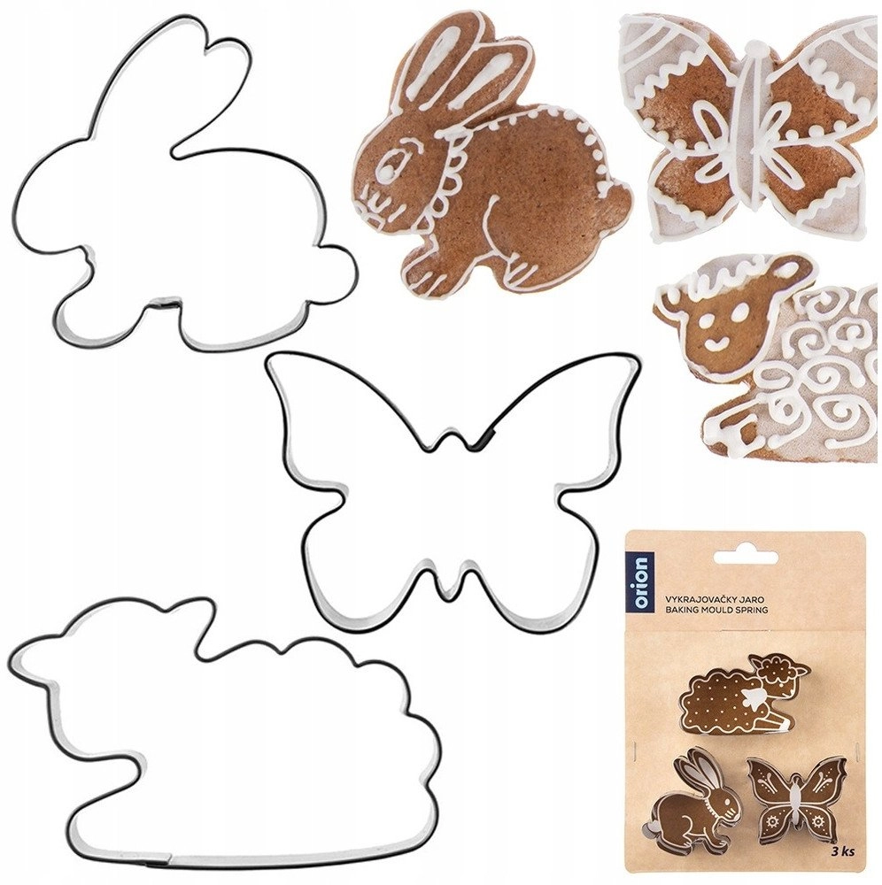 Steel cookie cutters bunny butterfly lamb