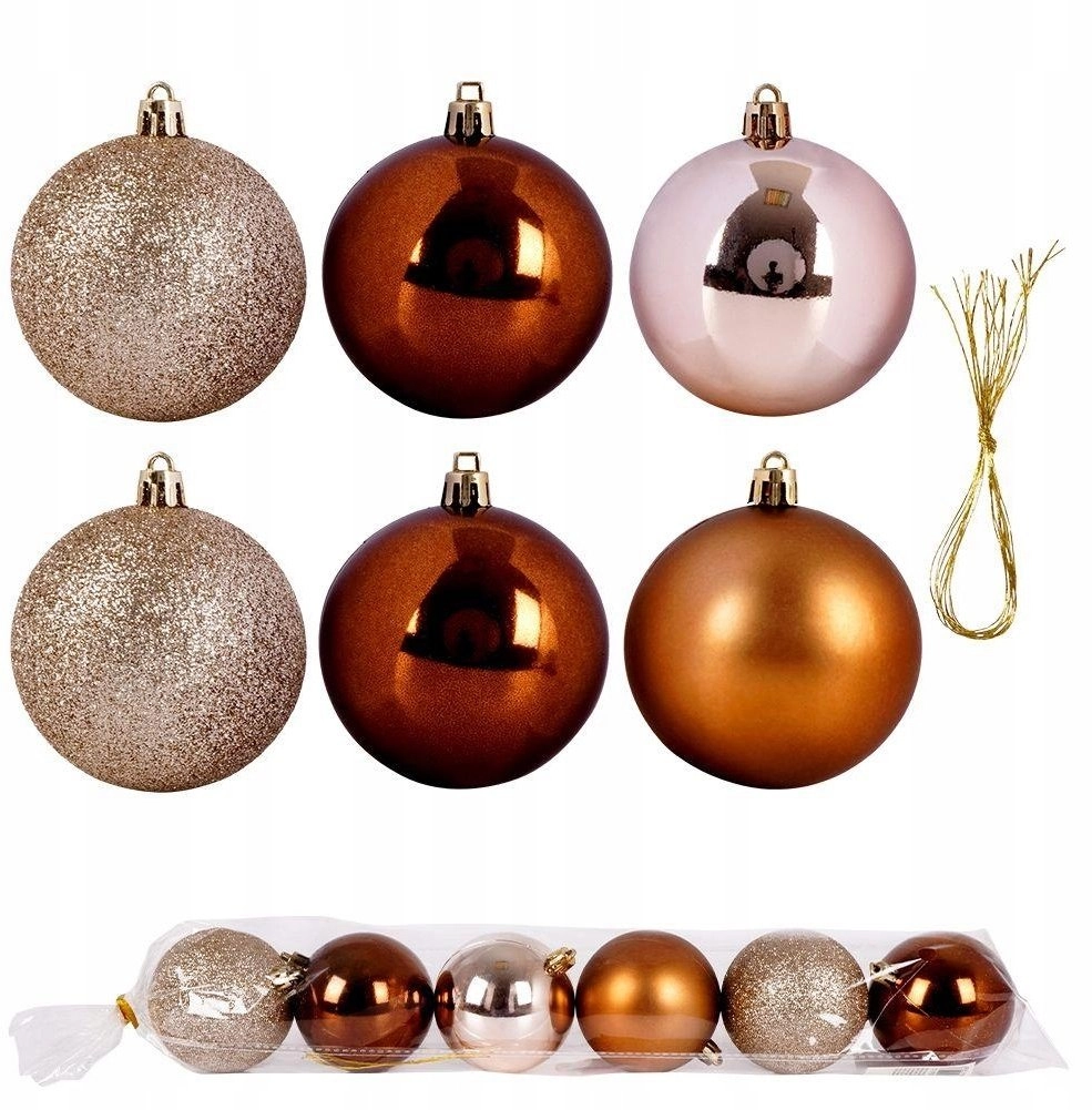 Orion Amber Christmas tree baubles unbreakable