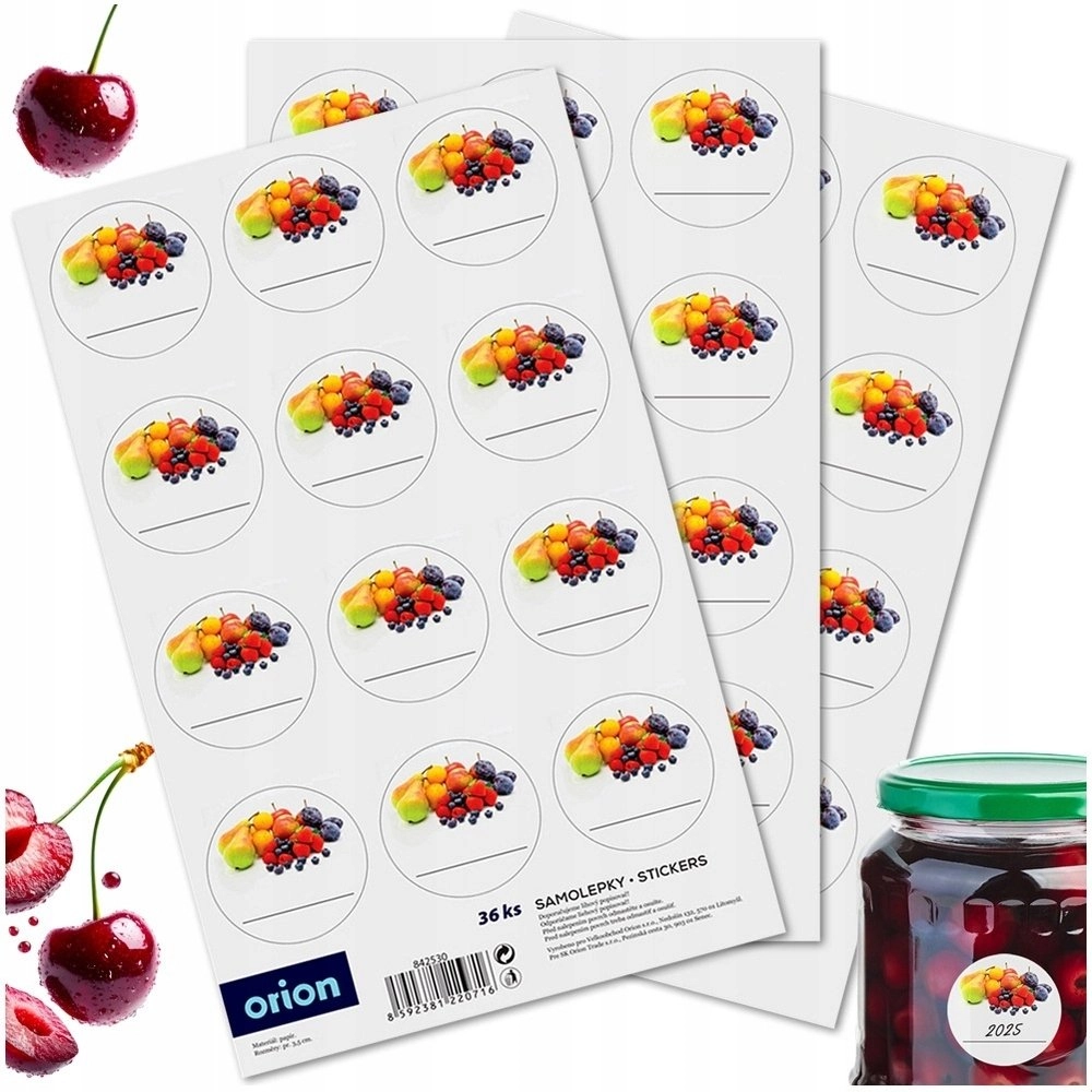 Orion Self-Adhesive Labels for ORION Jars