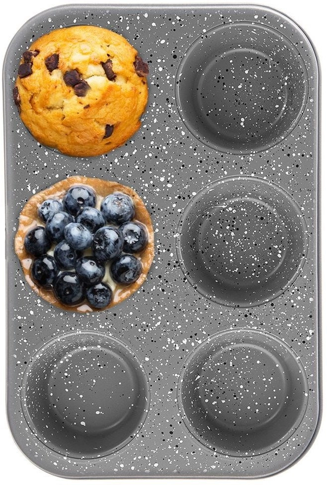 Forma do pieczenia dużych muffinek granitowa