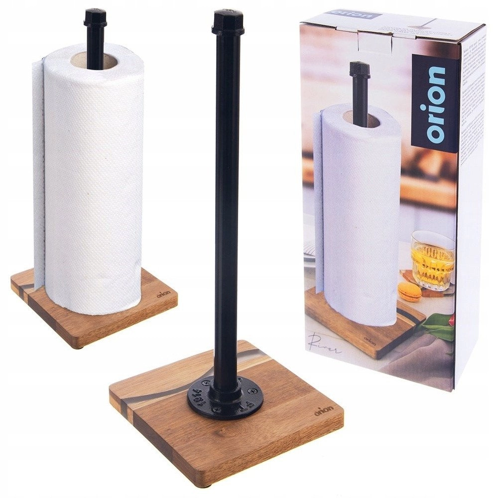 Metal Wooden Paper Towel Holder Loft