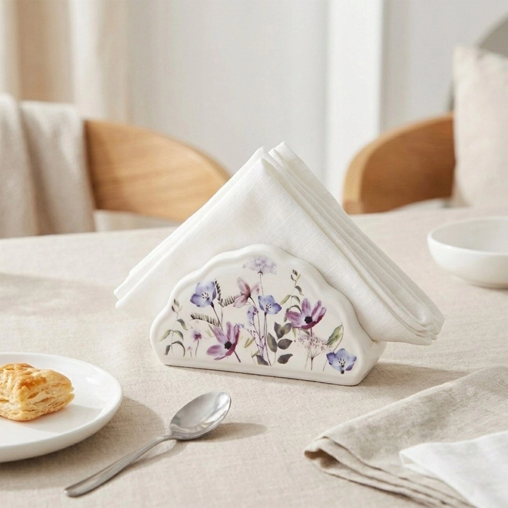 Orion Porcelain Napkin Holder Louka White