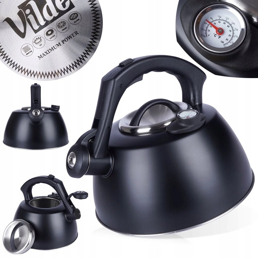 Gas Kettle Induction with Whistle Thermometer