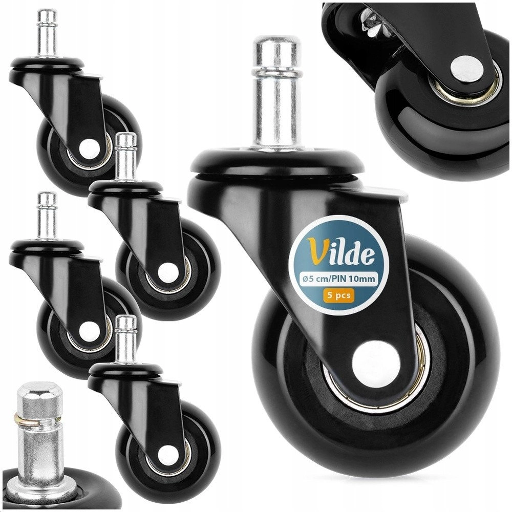 Swivel Rubber Chair Wheels VILDE Dia