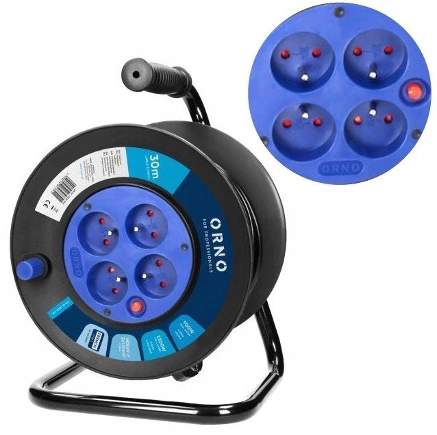 Reel extension cable  4 2P+Z sockets