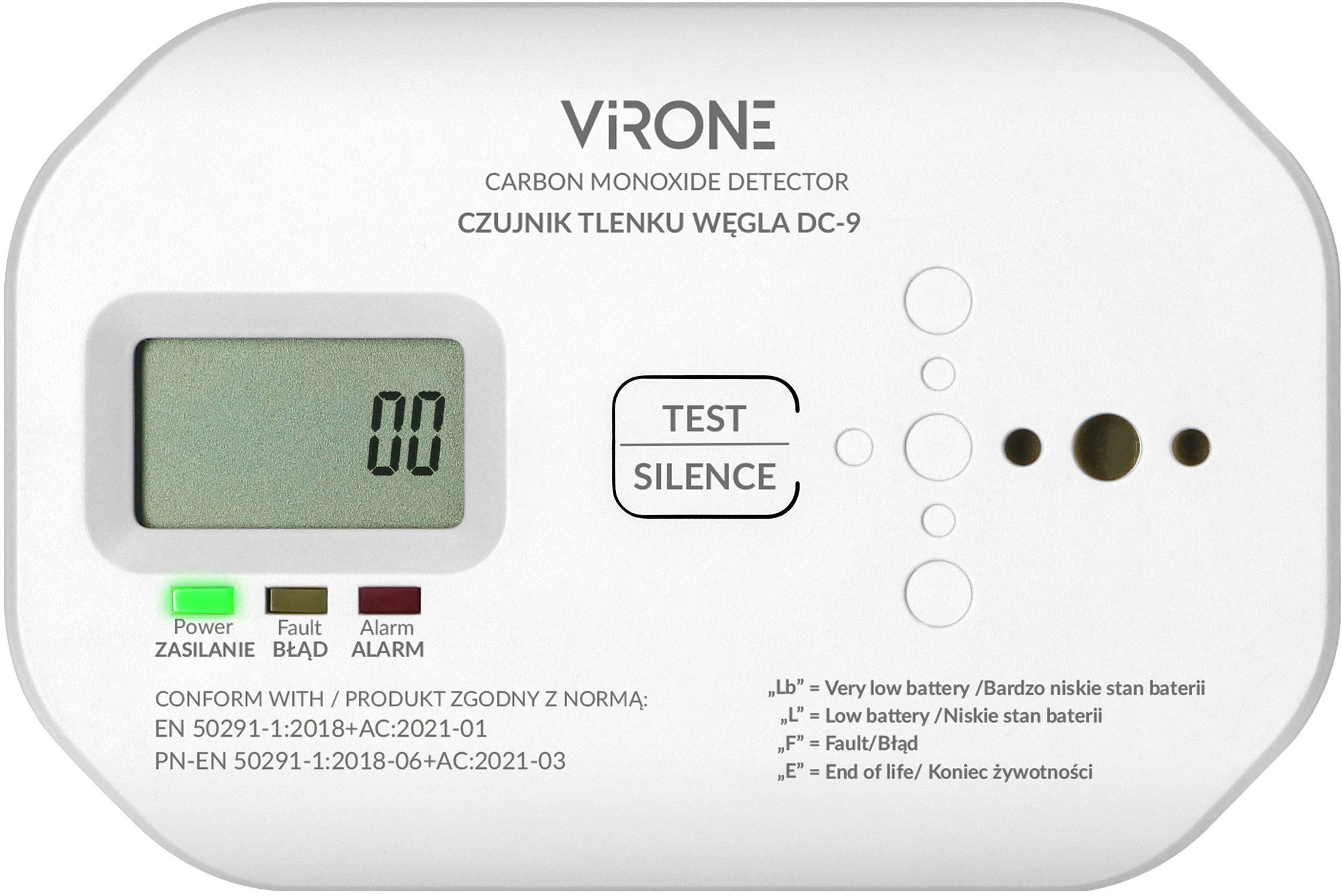 Battery-powered carbon monoxide (carbon monoxide) sensor