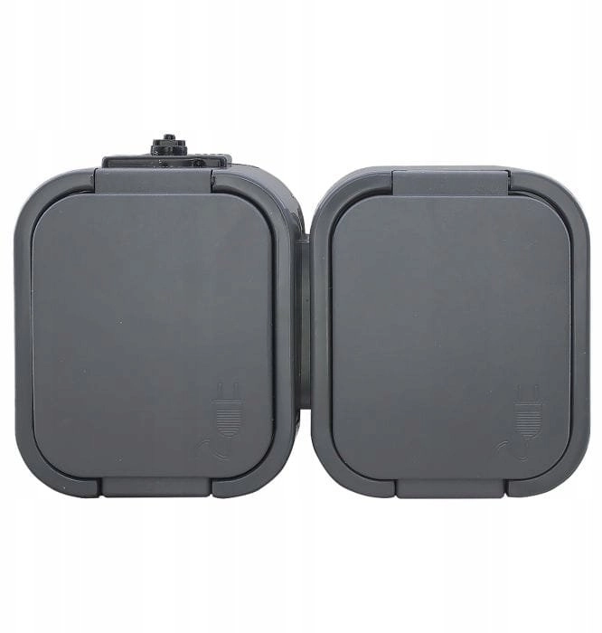 Double n/t socket 2x2P+Z  splash-proof with