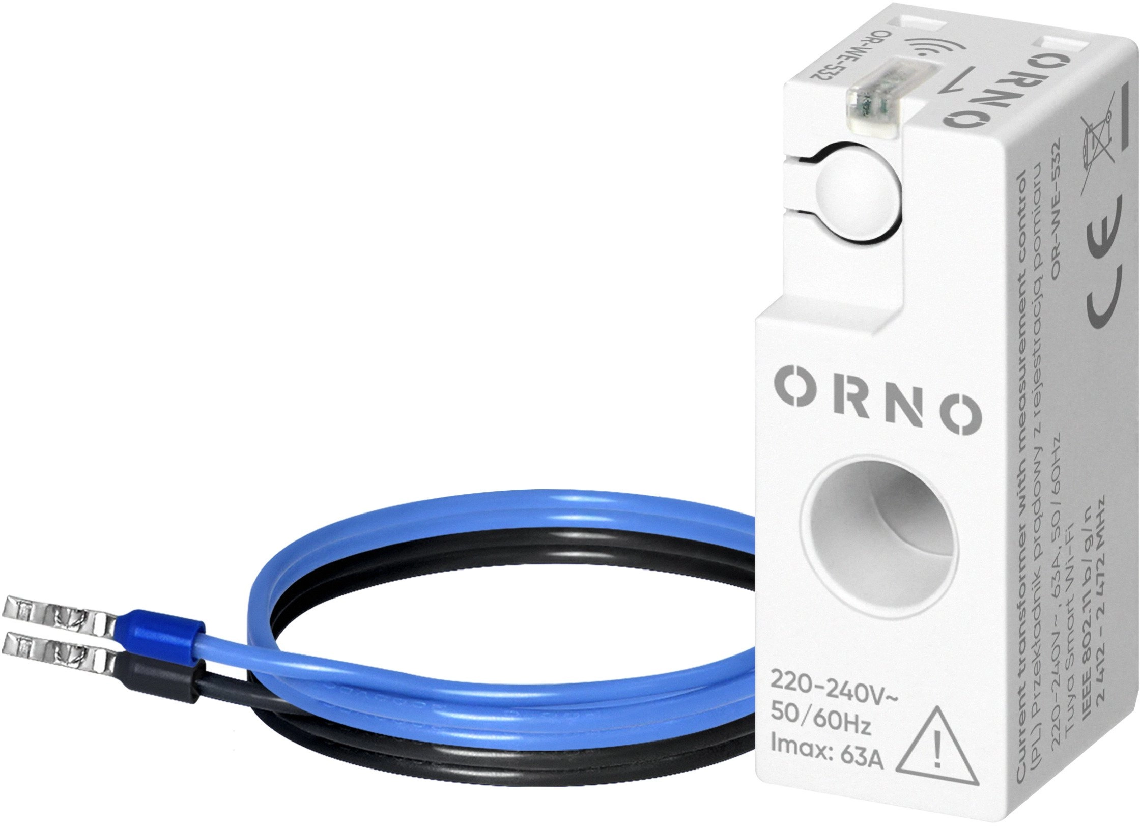 Single-phase current transformer with measurement recording