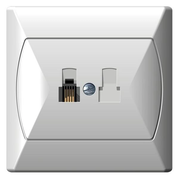 Ospel AKCENT GPT-1A/00 single telephone socket