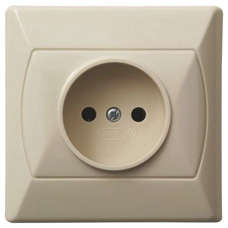 Ospel Single socket without grounding AKCENT