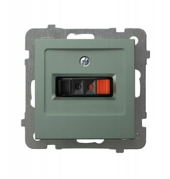AS Single loudspeaker socket matt green