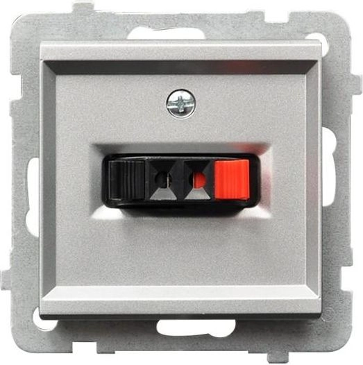 Ospel Sonata single speaker socket silver