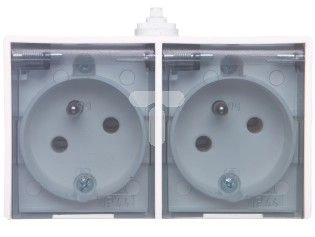 Ospel LAMBDA Hermetic double socket with/out