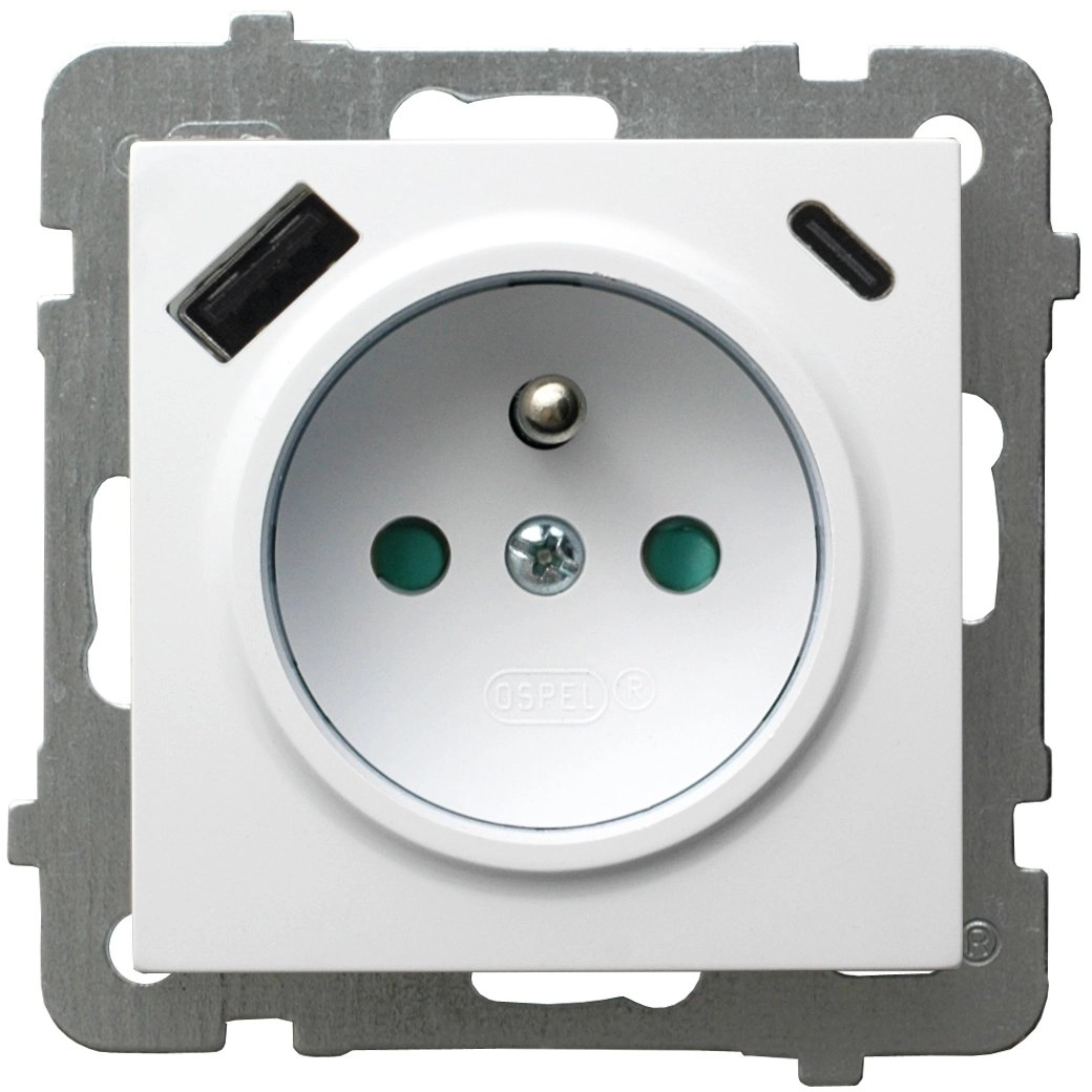 AS Single socket with grounding  with