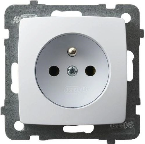 Ospel Single Karo socket with grounding