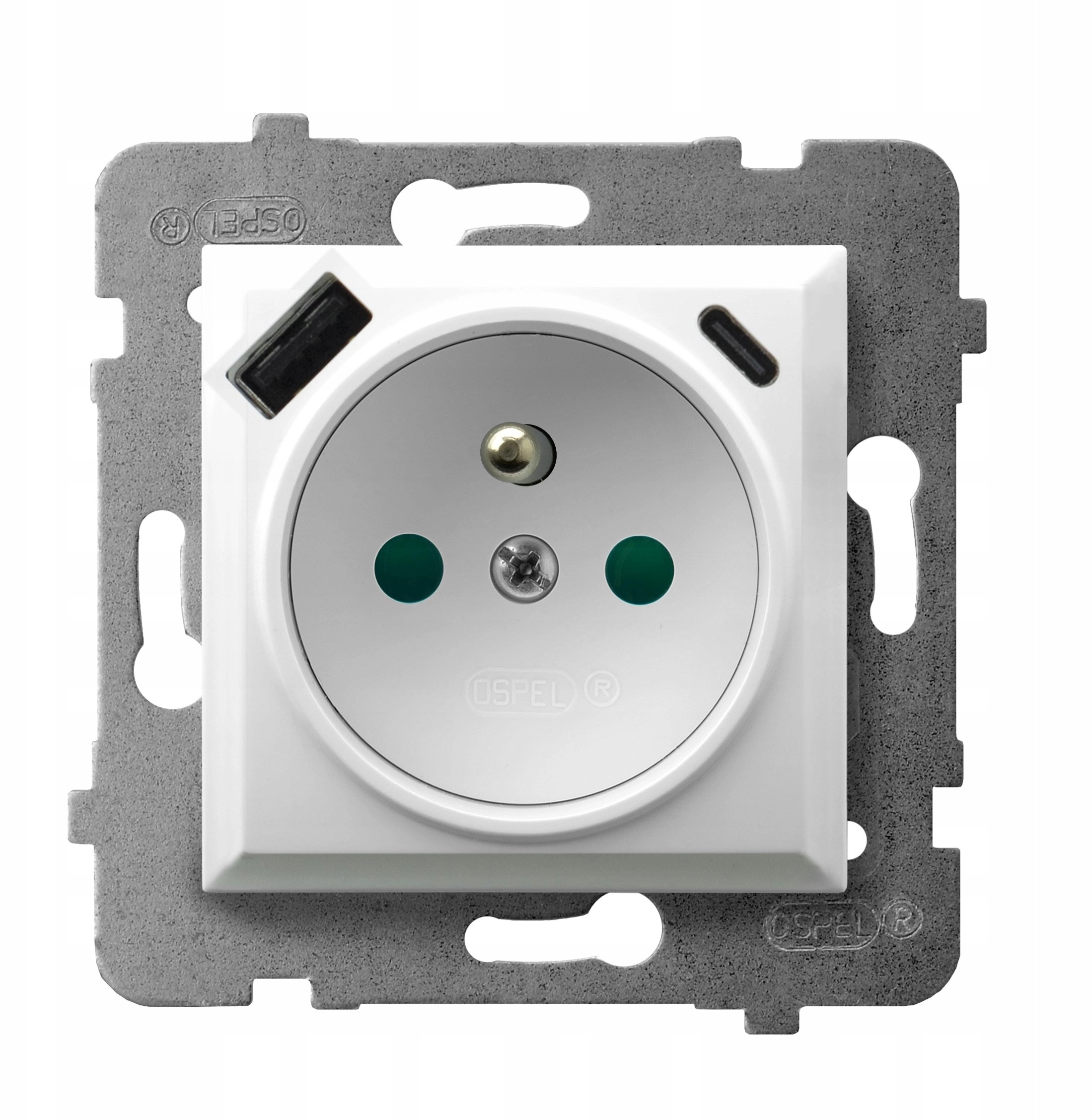 ARIA Single socket with grounding with