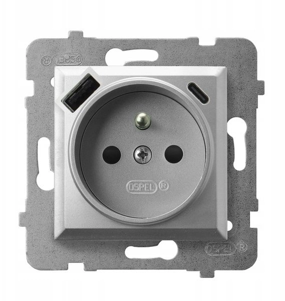 Ospel Single socket with grounding with