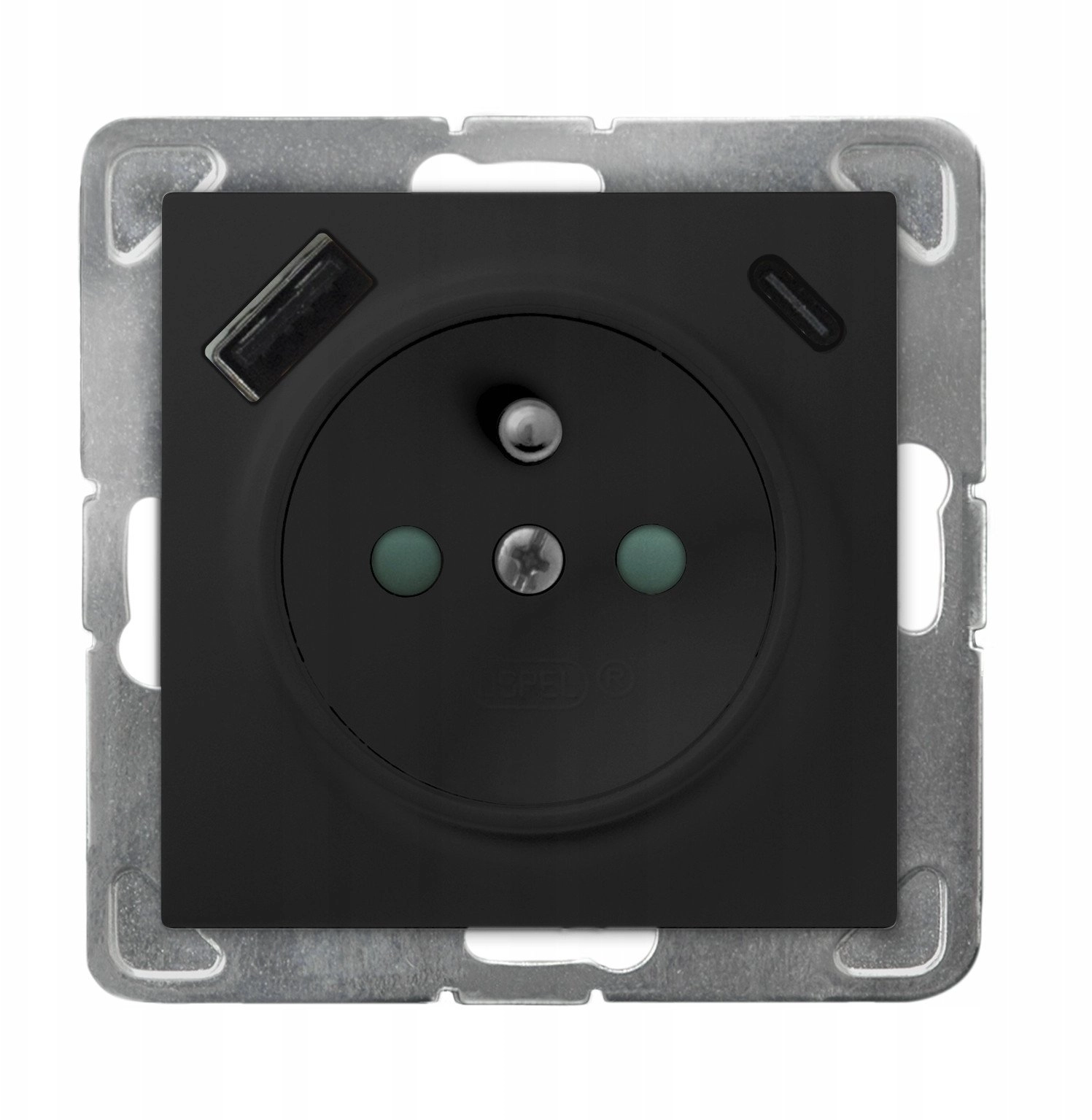 Ospel Impresja GP-1YZPUSBAC/m/33 single socket with