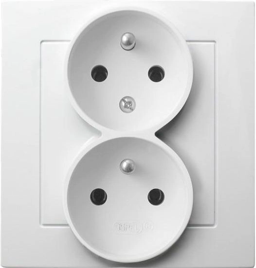 Ospel AS double socket with phase