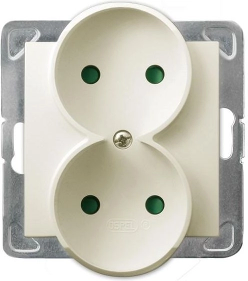 Ospel Impresja double socket with ecru