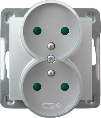 Ospel Impresja double socket with grounding