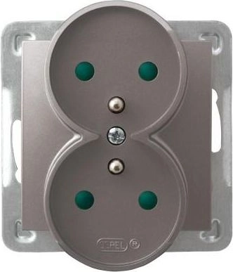 Ospel Impression double socket with grounding