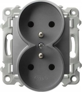 Ospel Double socket with grounding Ospel