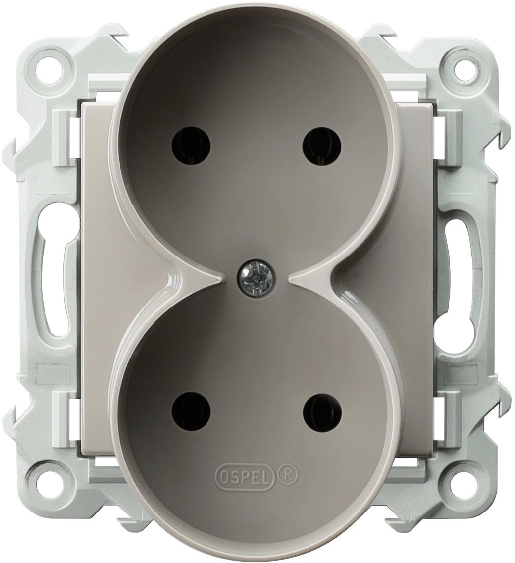 SAPPHIRE Double socket module without frame
