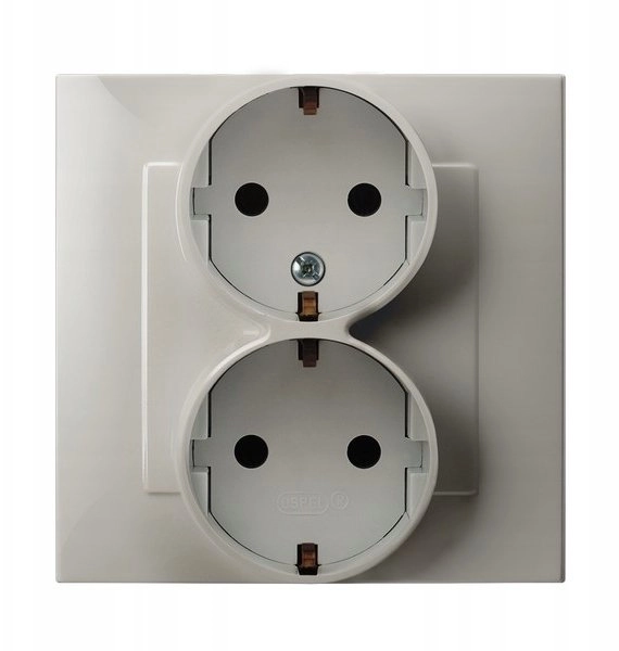 SAPPHIRE Double socket with grounding schuko