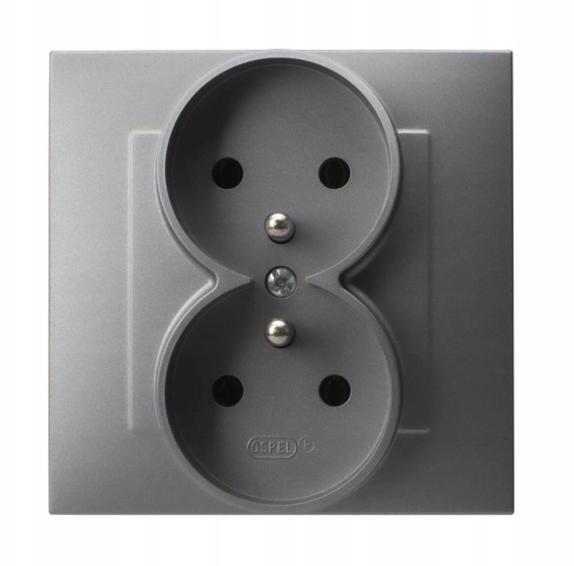 SAPPHIRE Double socket with grounding complete