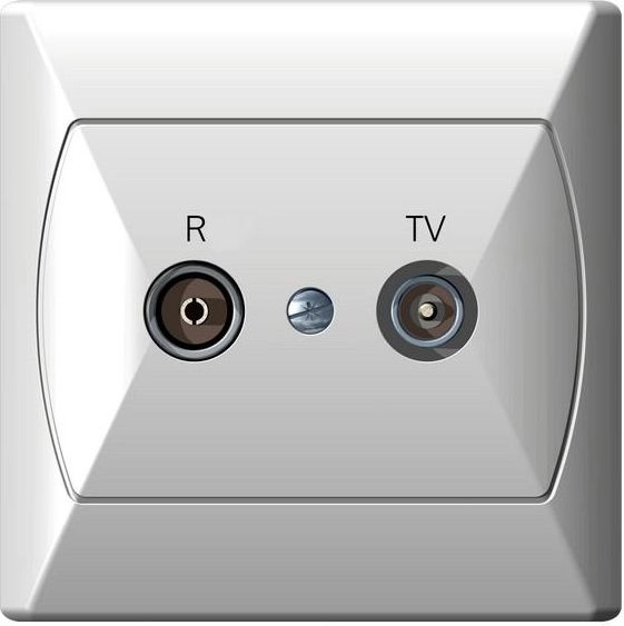 Ospel Akcent RTV pass-through antenna socket