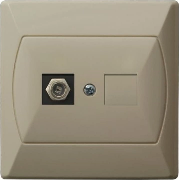 Ospel AKCENT Single F-type antenna socket