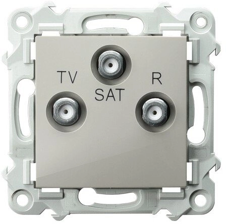 SZAFIR Pass-through RTV-SAT socket  cashmere beige