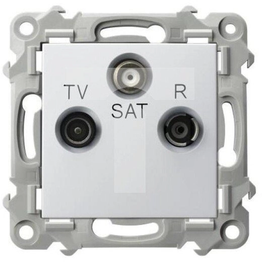SZAFIR RTV-SAT final socket  white GPA-ZS/m/00